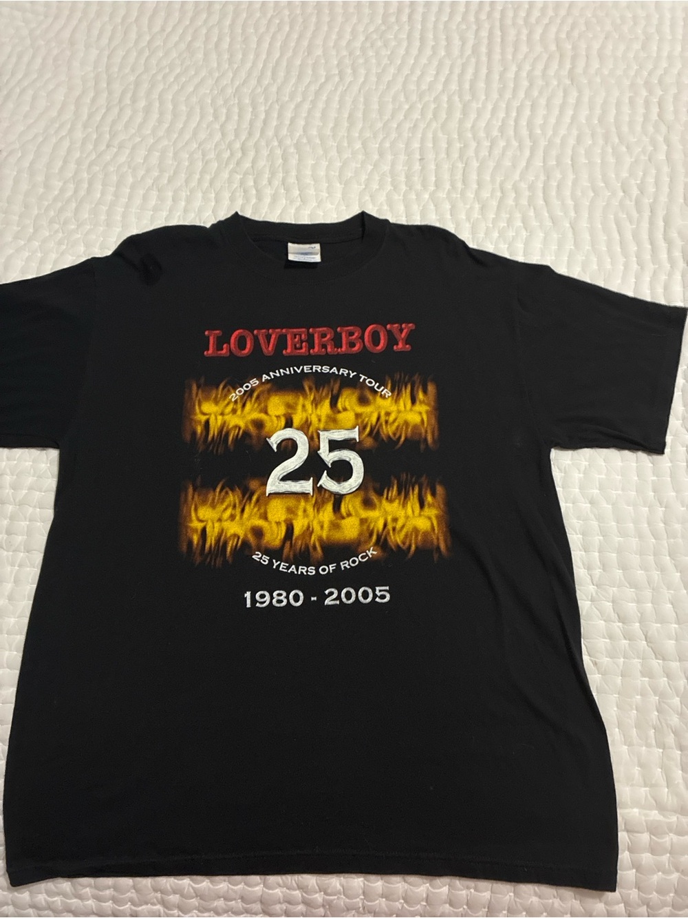Deadstock Rare 25th Anniversary Loverboy Concert t shirt